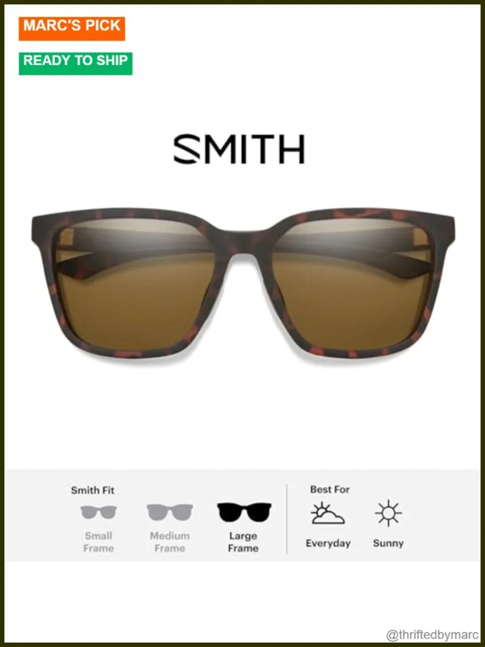 Smith Performance Polarized Sunglasses Unisex Sports Outdoor
